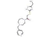 1-{[(3-ethyl-1H-1,2,4-triazol-5-yl)thio]acetyl}-4-(pyridin-4-ylmethyl)-1,4-diazepane