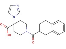 4-(1H-imidazol-1-yl)-1-(1,2,3,4-tetrahydronaphthalen-2-ylcarbonyl)piperidine-4-carboxylic acid