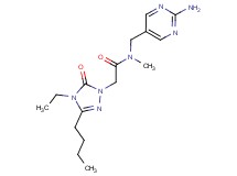 N-[(2-amino-5-pyrimidinyl)methyl]-2-(3-butyl-4-ethyl-5-oxo-4,5-dihydro-1H-1,2,4-triazol-1-yl)-N-methylacetamide