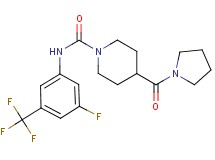 N-[3-fluoro-5-(trifluoromethyl)phenyl]-4-(pyrrolidin-1-ylcarbonyl)piperidine-1-carboxamide