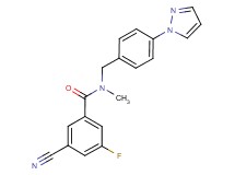 3-cyano-5-fluoro-N-methyl-N-[4-(1H-pyrazol-1-yl)benzyl]benzamide