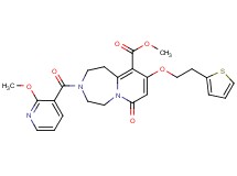methyl 3-[(2-methoxy-3-pyridinyl)carbonyl]-7-oxo-9-[2-(2-thienyl)ethoxy]-1,2,3,4,5,7-hexahydropyrido[1,2-d][1,4]diazepine-10-carboxylate