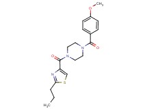 1-(4-methoxybenzoyl)-4-[(2-propyl-1,3-thiazol-4-yl)carbonyl]piperazine