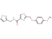 N-(3-isoxazolylmethyl)-2-[(4-methoxyphenoxy)methyl]-1,3-oxazole-4-carboxamide