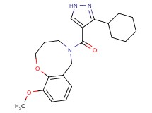 5-[(3-cyclohexyl-1H-pyrazol-4-yl)carbonyl]-10-methoxy-3,4,5,6-tetrahydro-2H-1,5-benzoxazocine