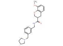 8-methoxy-N-[3-(pyrrolidin-1-ylmethyl)benzyl]chromane-3-carboxamide