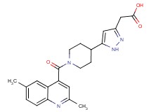(5-{1-[(2,6-dimethylquinolin-4-yl)carbonyl]piperidin-4-yl}-1H-pyrazol-3-yl)acetic acid