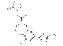 3-{2-[9-hydroxy-7-(5-methyl-2-thienyl)-2,3-dihydro-1,4-benzoxazepin-4(5H)-yl]-2-oxoethyl}-1,3-oxazolidin-2-one