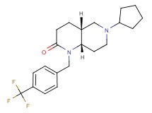 (4aR*,8aS*)-6-cyclopentyl-1-[4-(trifluoromethyl)benzyl]octahydro-1,6-naphthyridin-2(1H)-one