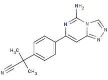 2-[4-(5-amino[1,2,4]triazolo[4,3-c]pyrimidin-7-yl)phenyl]-2-methylpropanenitrile
