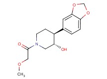 (3S*,4S*)-4-(1,3-benzodioxol-5-yl)-1-(methoxyacetyl)piperidin-3-ol