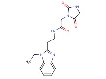 2-(2,5-dioxo-1-imidazolidinyl)-N-[2-(1-ethyl-1H-benzimidazol-2-yl)ethyl]acetamide