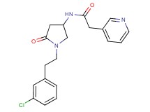 N-{1-[2-(3-chlorophenyl)ethyl]-5-oxo-3-pyrrolidinyl}-2-(3-pyridinyl)acetamide