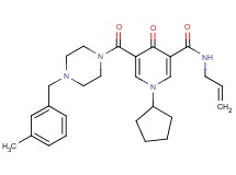 N-allyl-1-cyclopentyl-5-{[4-(3-methylbenzyl)-1-piperazinyl]carbonyl}-4-oxo-1,4-dihydro-3-pyridinecarboxamide