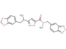 3-[2-(1,3-benzodioxol-5-yl)-1-methylethyl]-N-(2,1,3-benzothiadiazol-5-ylmethyl)-N-methyl-5-isoxazolecarboxamide