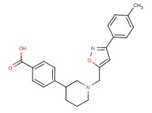 4-(1-{[3-(4-methylphenyl)isoxazol-5-yl]methyl}piperidin-3-yl)benzoic acid