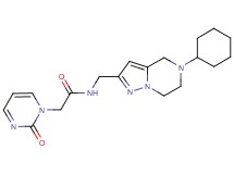 N-[(5-cyclohexyl-4,5,6,7-tetrahydropyrazolo[1,5-a]pyrazin-2-yl)methyl]-2-(2-oxopyrimidin-1(2H)-yl)acetamide