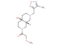 (4aR*,8aR*)-2-(methoxyacetyl)-7-[(4-methyl-1,2,5-oxadiazol-3-yl)methyl]octahydro-2,7-naphthyridin-4a(2H)-ol