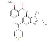 N-[2-ethyl-1-methyl-5-(4-thiomorpholinylcarbonyl)-1H-benzimidazol-7-yl]-2-methoxybenzamide