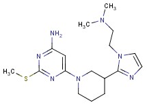 6-(3-{1-[2-(dimethylamino)ethyl]-1H-imidazol-2-yl}piperidin-1-yl)-2-(methylthio)pyrimidin-4-amine