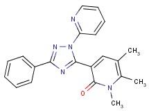 1,5,6-trimethyl-3-(3-phenyl-1-pyridin-2-yl-1H-1,2,4-triazol-5-yl)pyridin-2(1H)-one