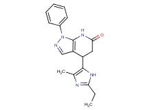 4-(2-ethyl-4-methyl-1H-imidazol-5-yl)-1-phenyl-1,4,5,7-tetrahydro-6H-pyrazolo[3,4-b]pyridin-6-one