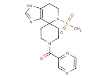 5-(methylsulfonyl)-1'-(pyrazin-2-ylcarbonyl)-1,5,6,7-tetrahydrospiro[imidazo[4,5-c]pyridine-4,4'-piperidine]