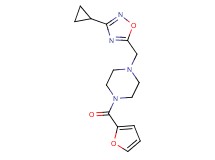 1-[(3-cyclopropyl-1,2,4-oxadiazol-5-yl)methyl]-4-(2-furoyl)piperazine