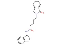 N-(2,3-dihydro-1H-inden-1-yl)-5-(1-oxo-1,3-dihydro-2H-isoindol-2-yl)pentanamide