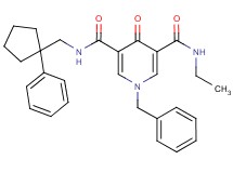 1-benzyl-N-ethyl-4-oxo-N'-[(1-phenylcyclopentyl)methyl]-1,4-dihydro-3,5-pyridinedicarboxamide