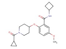 N-cyclobutyl-2-{[1-(cyclopropylcarbonyl)piperidin-4-yl]oxy}-5-methoxybenzamide