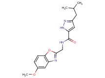 3-isobutyl-N-[(5-methoxy-1,3-benzoxazol-2-yl)methyl]-1H-pyrazole-5-carboxamide