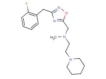 N-{[3-(2-fluorobenzyl)-1,2,4-oxadiazol-5-yl]methyl}-N-methyl-2-(1-piperidinyl)ethanamine