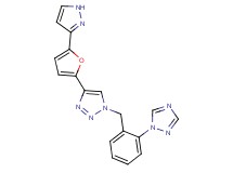 4-[5-(1H-pyrazol-3-yl)-2-furyl]-1-[2-(1H-1,2,4-triazol-1-yl)benzyl]-1H-1,2,3-triazole