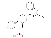 3-[(3R*,4S*)-1-(2-methylquinolin-4-yl)-4-morpholin-4-ylpiperidin-3-yl]propanoic acid