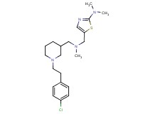 5-{[({1-[2-(4-chlorophenyl)ethyl]-3-piperidinyl}methyl)(methyl)amino]methyl}-N,N-dimethyl-1,3-thiazol-2-amine