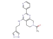 7-acetyl-N-[2-(1H-pyrazol-4-yl)ethyl]-2-pyridin-3-yl-5,6,7,8-tetrahydropyrido[3,4-d]pyrimidin-4-amine