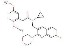 N-cyclopropyl-2-(2,5-dimethoxyphenyl)-N-{[7-fluoro-2-(4-morpholinyl)-3-quinolinyl]methyl}acetamide