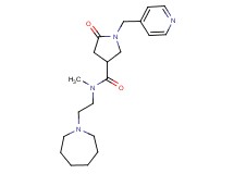 N-[2-(1-azepanyl)ethyl]-N-methyl-5-oxo-1-(4-pyridinylmethyl)-3-pyrrolidinecarboxamide