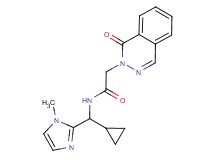 N-[cyclopropyl(1-methyl-1H-imidazol-2-yl)methyl]-2-(1-oxo-2(1H)-phthalazinyl)acetamide