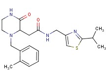 N-[(2-isopropyl-1,3-thiazol-4-yl)methyl]-2-[1-(2-methylbenzyl)-3-oxo-2-piperazinyl]acetamide