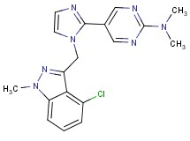 5-{1-[(4-chloro-1-methyl-1H-indazol-3-yl)methyl]-1H-imidazol-2-yl}-N,N-dimethylpyrimidin-2-amine