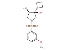 (3R*,4R*)-3-cyclobutyl-1-[(3-methoxyphenyl)sulfonyl]-4-methyl-3-pyrrolidinol