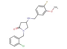 1-(2-chlorobenzyl)-4-[(4-fluoro-3-methoxybenzyl)amino]-2-pyrrolidinone