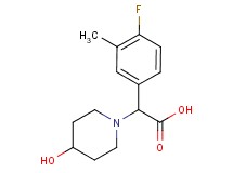 (4-fluoro-3-methylphenyl)(4-hydroxypiperidin-1-yl)acetic acid