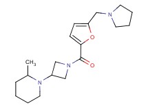 2-methyl-1-{1-[5-(pyrrolidin-1-ylmethyl)-2-furoyl]azetidin-3-yl}piperidine