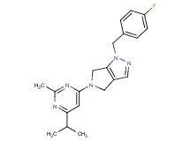 1-(4-fluorobenzyl)-5-(6-isopropyl-2-methylpyrimidin-4-yl)-1,4,5,6-tetrahydropyrrolo[3,4-c]pyrazole