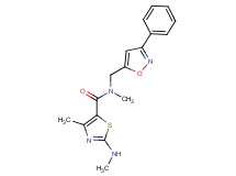 N,4-dimethyl-2-(methylamino)-N-[(3-phenyl-5-isoxazolyl)methyl]-1,3-thiazole-5-carboxamide