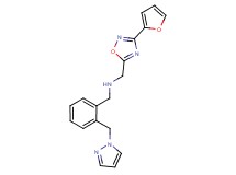 1-[3-(2-furyl)-1,2,4-oxadiazol-5-yl]-N-[2-(1H-pyrazol-1-ylmethyl)benzyl]methanamine