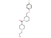 2-[4-({3-[(4-fluorophenoxy)methyl]-1-piperidinyl}carbonyl)-1-piperidinyl]ethanol